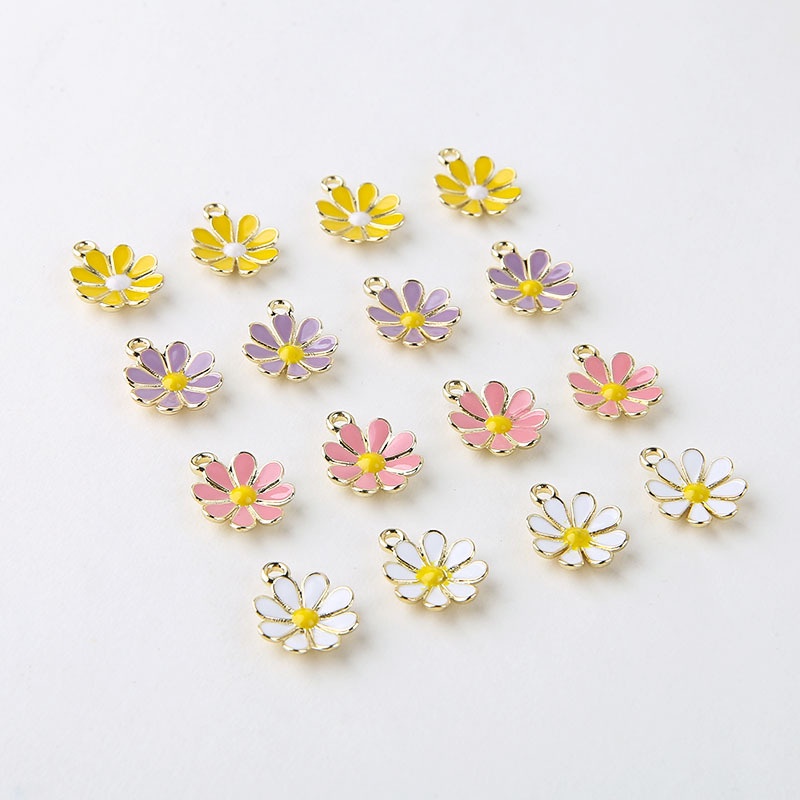 Set 10 Mặt Dây Chuyền Hình Hoa Cúc Bằng Hợp Kim