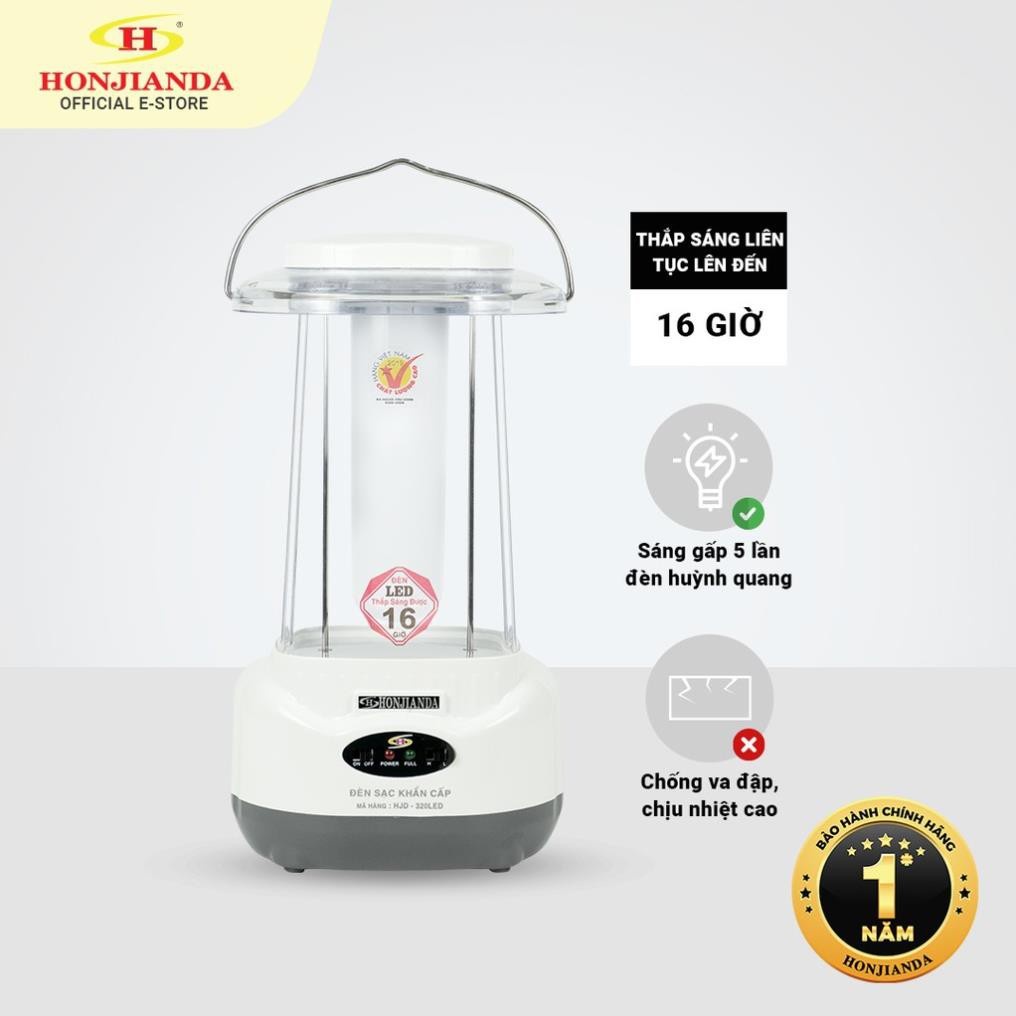 Đèn tích điện thời gian sáng 16 giờ, 24W, Hàng Việt Nam chất lượng cao, HONJIANDA