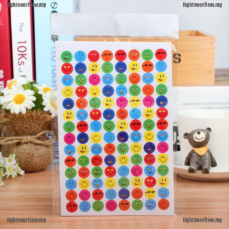 Bộ 10 Miếng Dán Hình Mặt Cười Dùng Làm Phần Thưởng Cho Giáo Viên