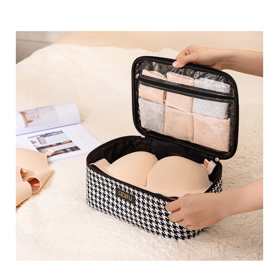 Túi Đựng Mỹ Phẩm Du Lịch Chia Ngăn Khô Và Ướt Tiện Dụng