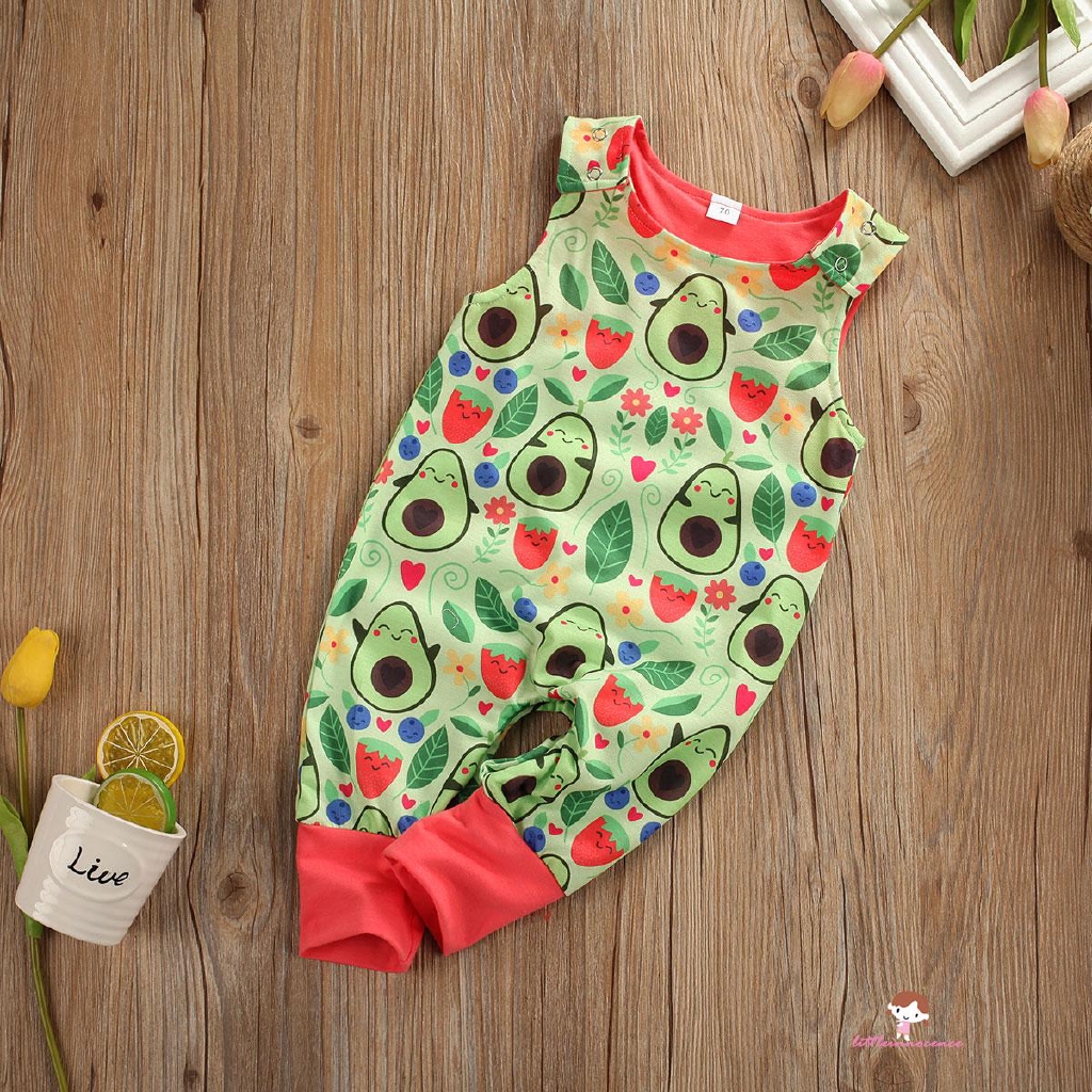 ❤XZQ-0-24m Newborn Boy Baby Girl Clothes Infant Avocado Long Sleeve Romper Jumpsuit Bodysuit Sunsuit Outfits
