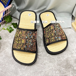 [ND015] Dép chiếu cói ngang quai gấm đế nhẹ