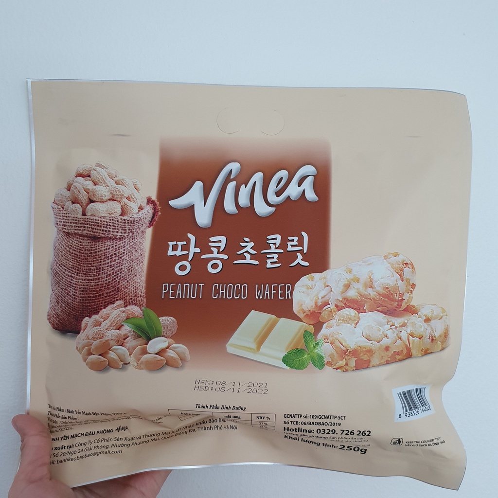 Bánh Yến Mạch Đậu Phộng VINEA 250g