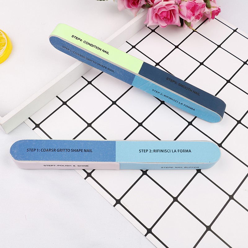 Northvotescastsuper 1Pcs creative printing nail file sanding sand six-sided polishing file nai NVCS