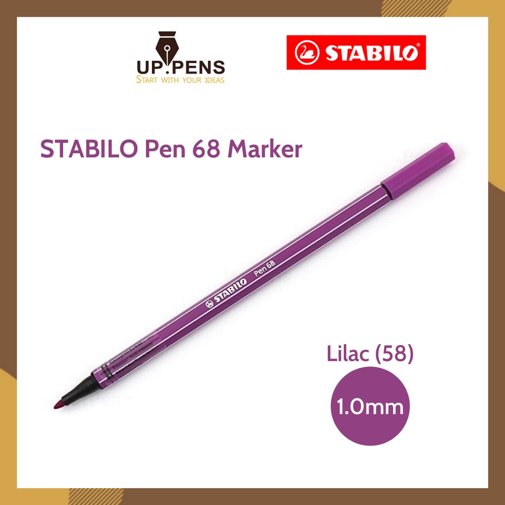 Bút lông màu Stabilo Pen 68 Marker - 1.0mm - Màu tím (Lilac - 58)