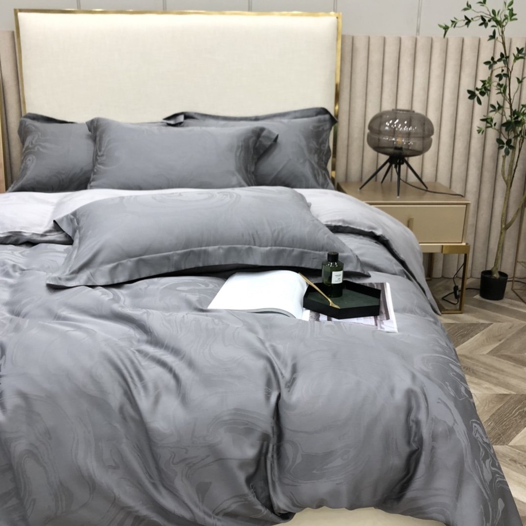 Bộ chăn ga gối mùa hè100% lụa tencel , siêu cao cấp, MỀM MỊN, MÁT DA cực hot - sang trọng DESIGN SM627