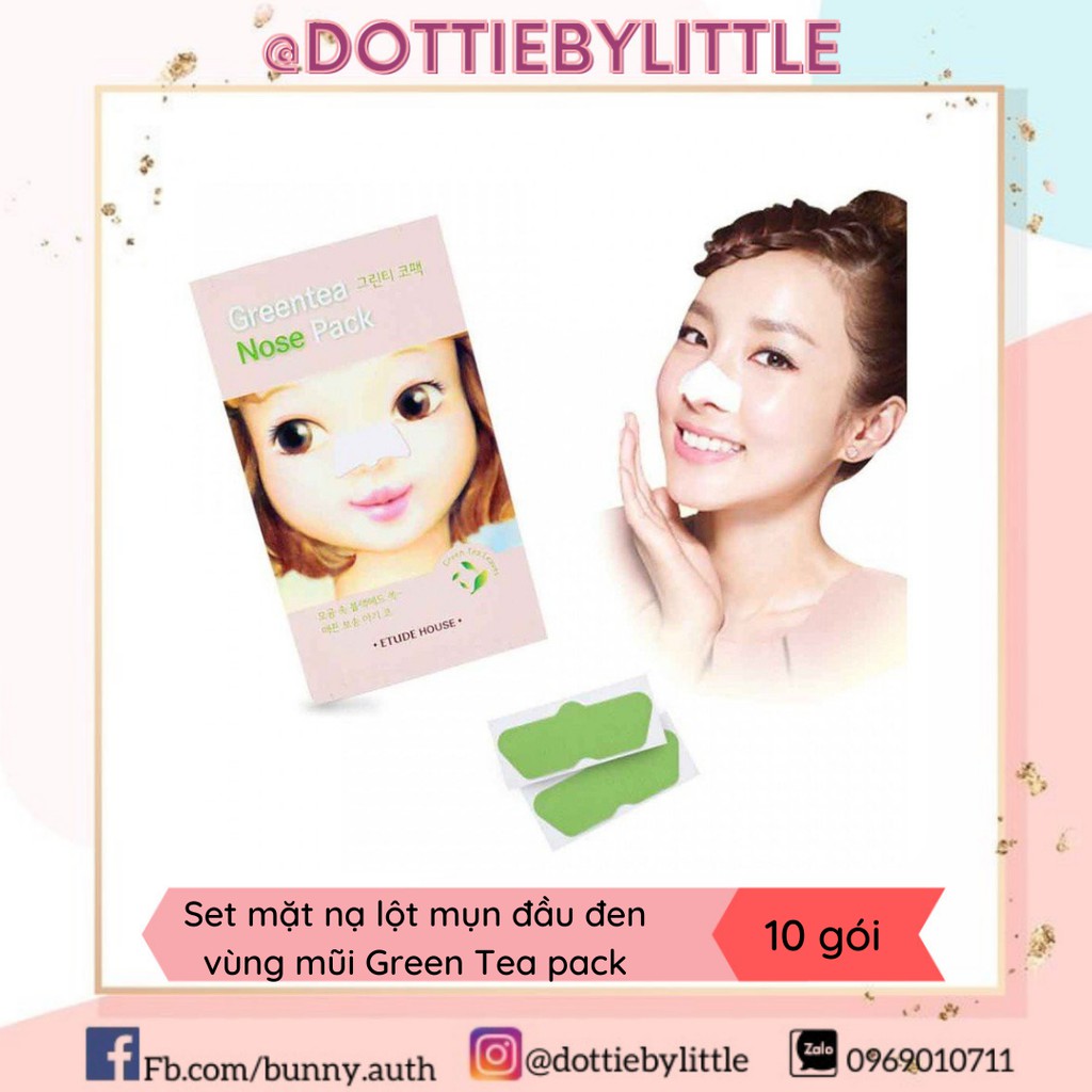 [BILL HÀN] Miếng dán lột mụn mũi trà xanh Greentea Nose Pack