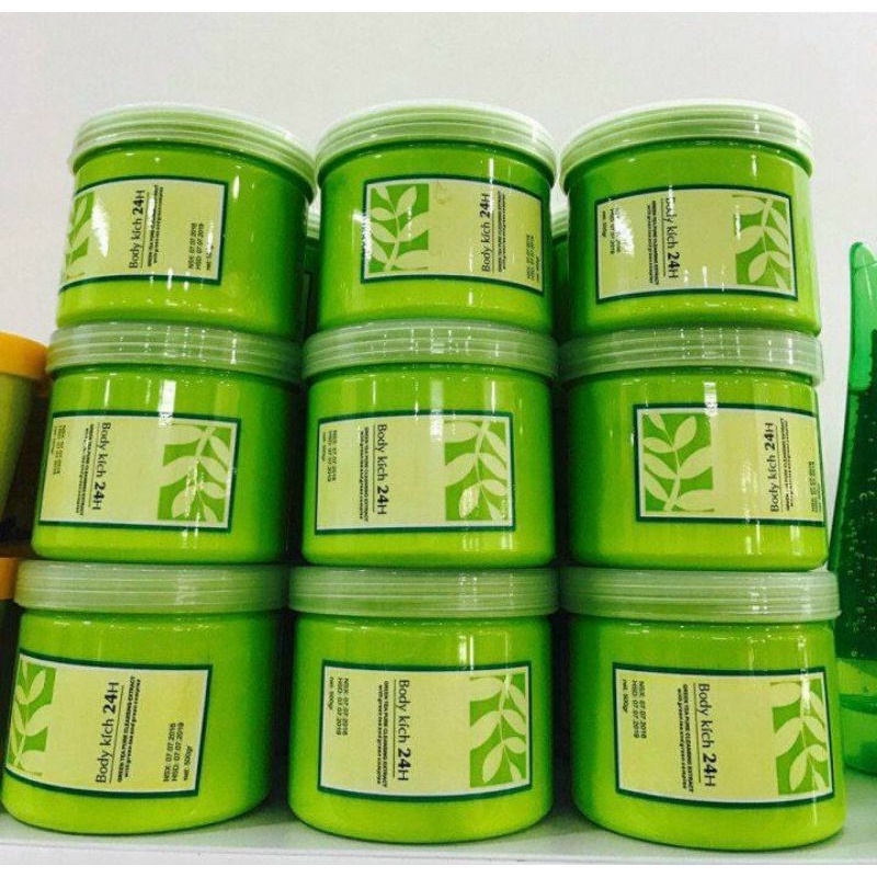 Kem body kích trắng 24h tinh chất trà xanh hương hoa hộp 500g