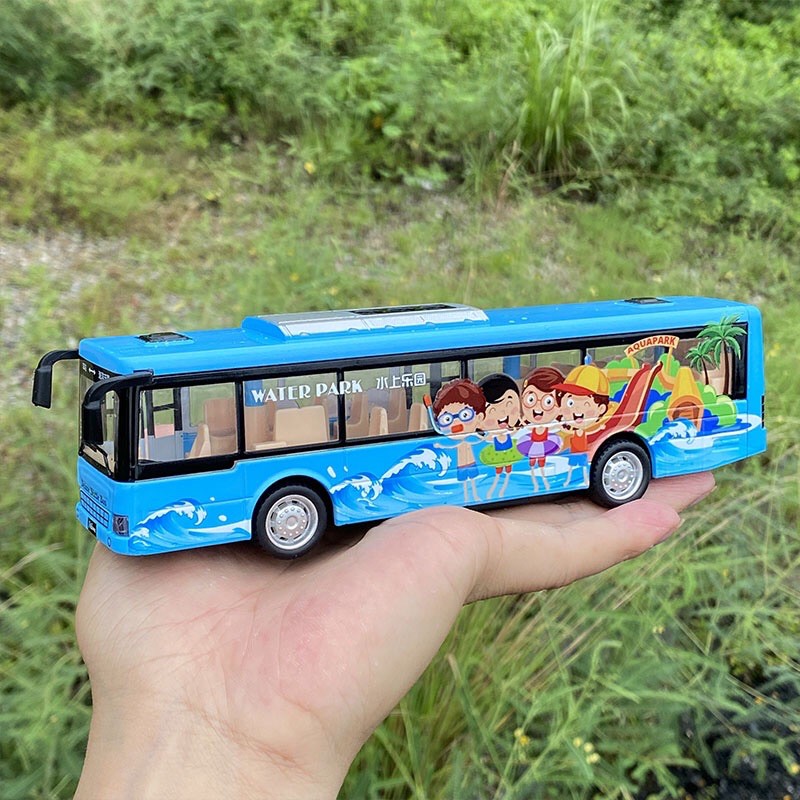 Nhiều màu  Mô Hình 1:32 Xe Bus Du Lịch 1 Tầng &amp; 2 Tầng  Có đèn , âm thanh