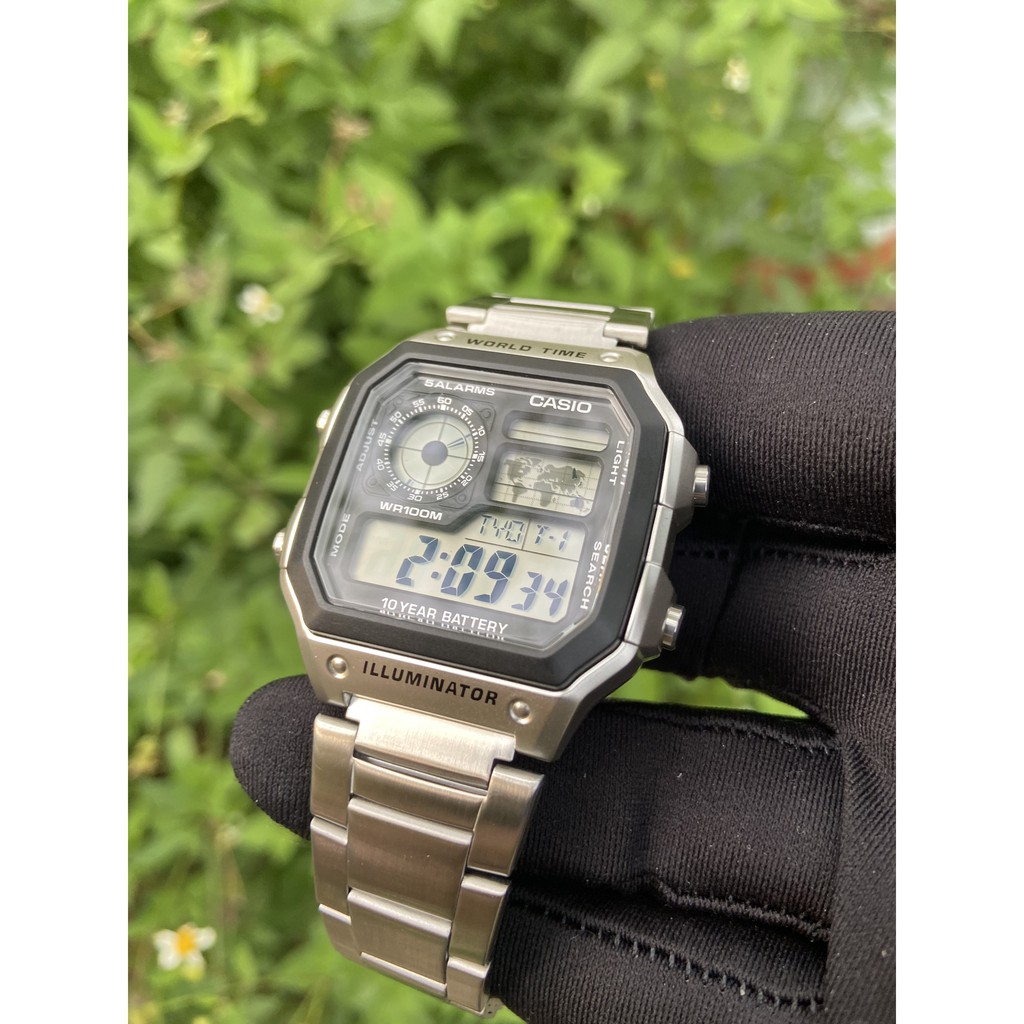 Đồng hồ nam Casio AE1200WHD dây kim loại