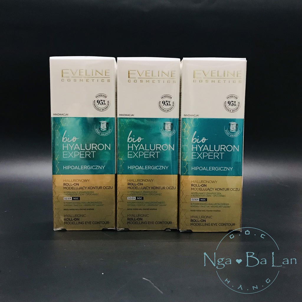 Thanh lăn mắt eveline bio hyaluron expert loại bỏ bọng mắt, nêp nhăn.