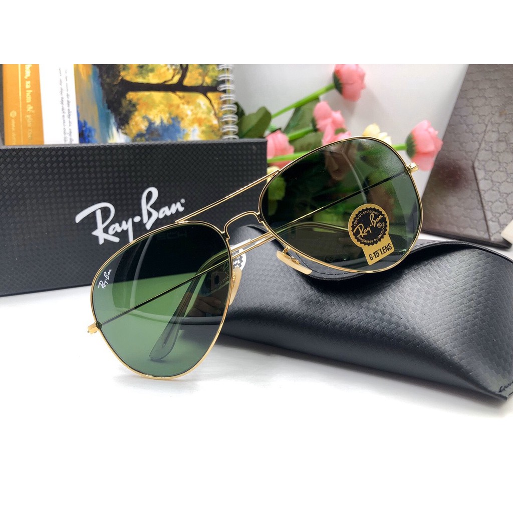 💯❤MẮT KÍNH THỜI TRANG❤💥 RAYBAN TRÒNG THỦY TINH ĐEB,XANH VÀ TRÀ 5560 💘❤ GỌNG MẠ VÀNG💛💛 SIÊU SANG CHẢNH❤💯