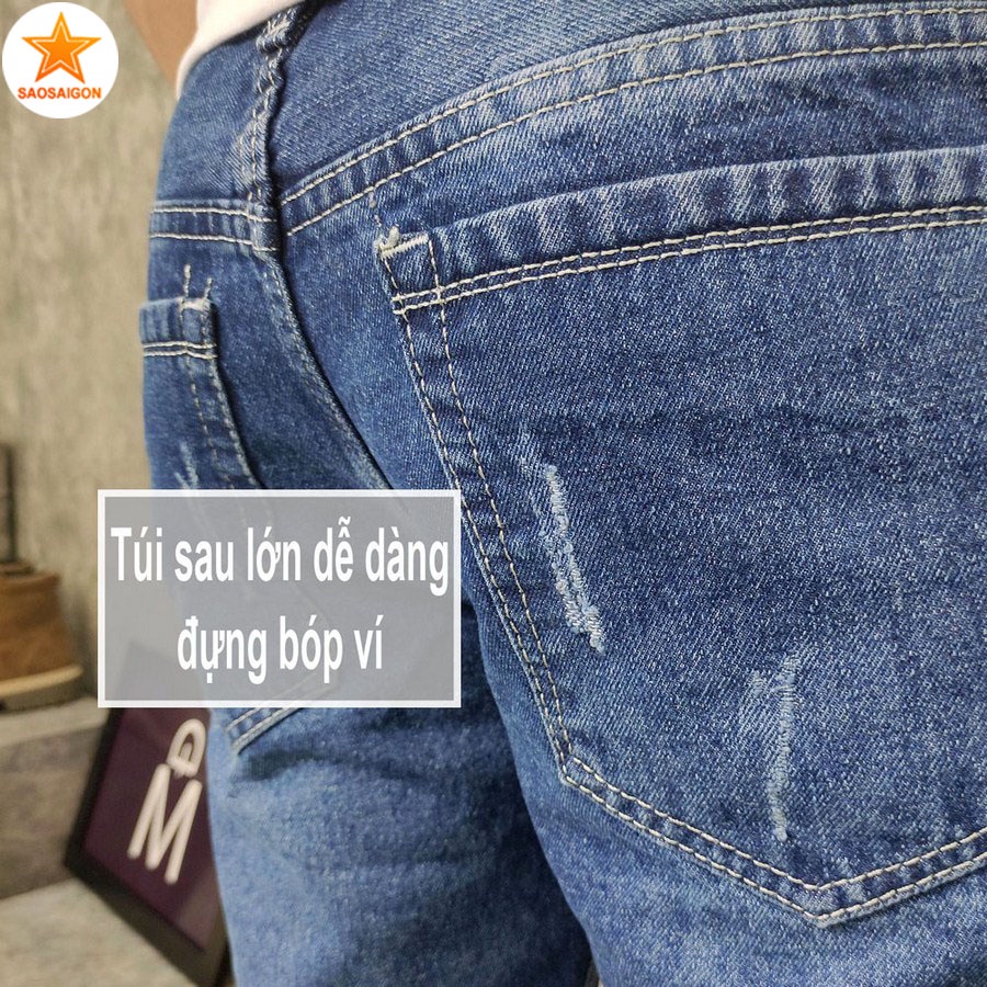 Quần short nam [ HÌNH THẬT ] jean đẹp chuẩn siêu bền SG413 Saosaigon