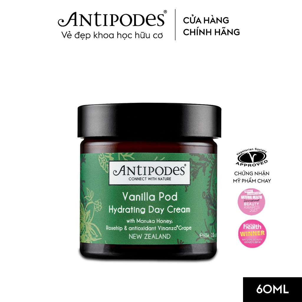 Kem Dưỡng Ẩm Ban Ngày Antipodes Vanilla Pod Hydrating Day Cream 60ml