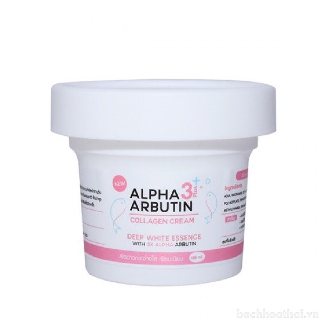 Kem dưỡng thể trắŉg da Alpha Arbutin 3+Plus collągen Cream Thái Lan