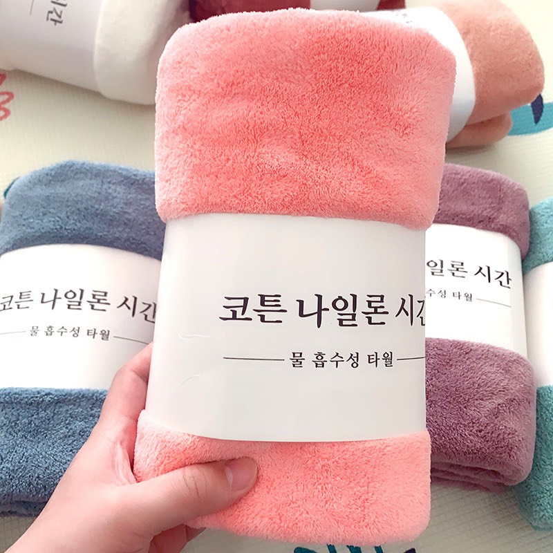 Khăn tắm khổ lớn lông cừu Hàn Quốc mềm mịn thấm hút tốt cho bé và người lớn