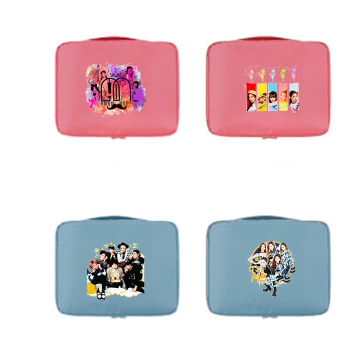 Túi mỹ phẩm GOT7 MAMAMOO ITZY RED VELVET TMP40 đựng đồ trang điểm chống sốc balo du lịch công tác idol kpop