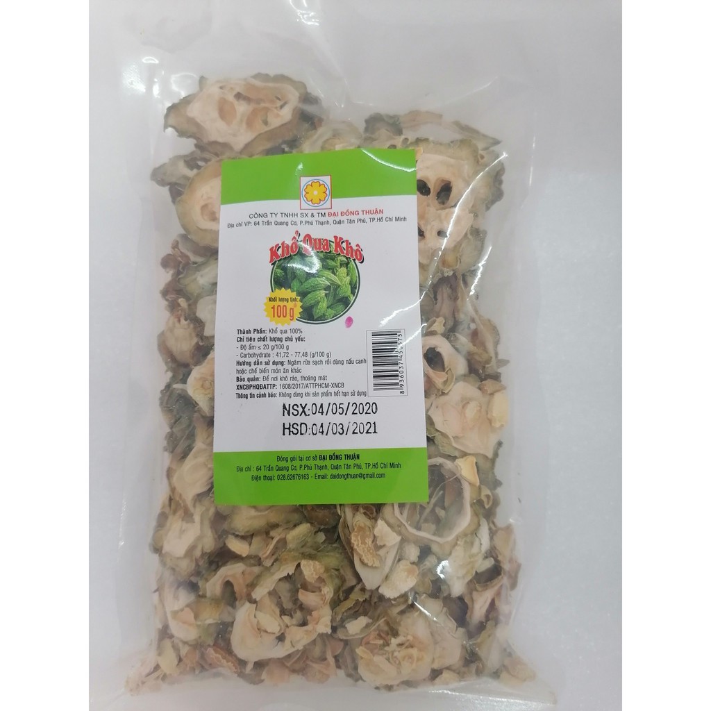 [100g] Khổ qua (mướp đắng) sấy khô [VN] ĐẠI ĐỒNG THUẬN Dry Bitter Melon (bph-hk)