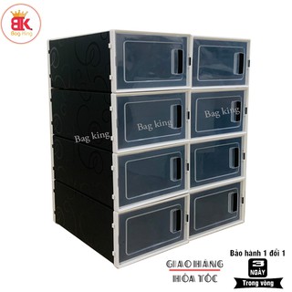 Hộp Đựng Giày Dép Nhựa Cứng Có Thoáng Khí Chịu Lực 6kg - Nắp Mở Tiện Dụng Tặng Kèm Gói Hút Ẩm