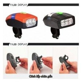 [XK][FREESHIP] ĐÈN LED CẢNH BÁO GẮN XE ĐẠP 3 BÓNG [HCM]