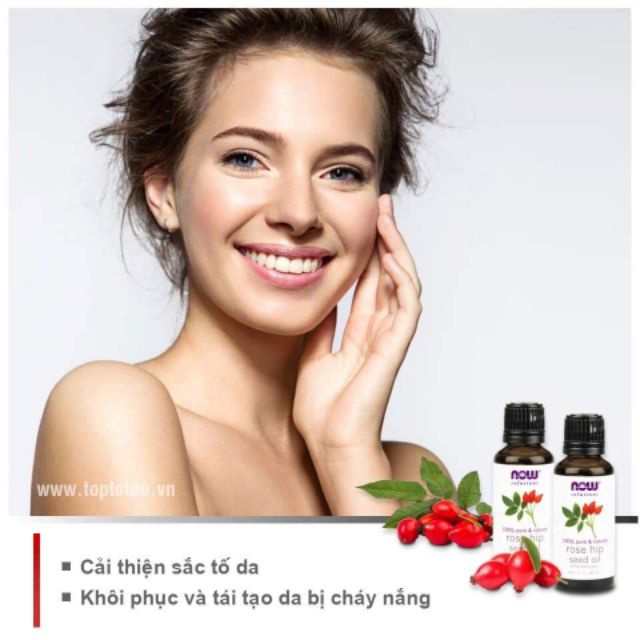 Dầu nụ tầm xuân Now Rosehip Seed Oil 30ml