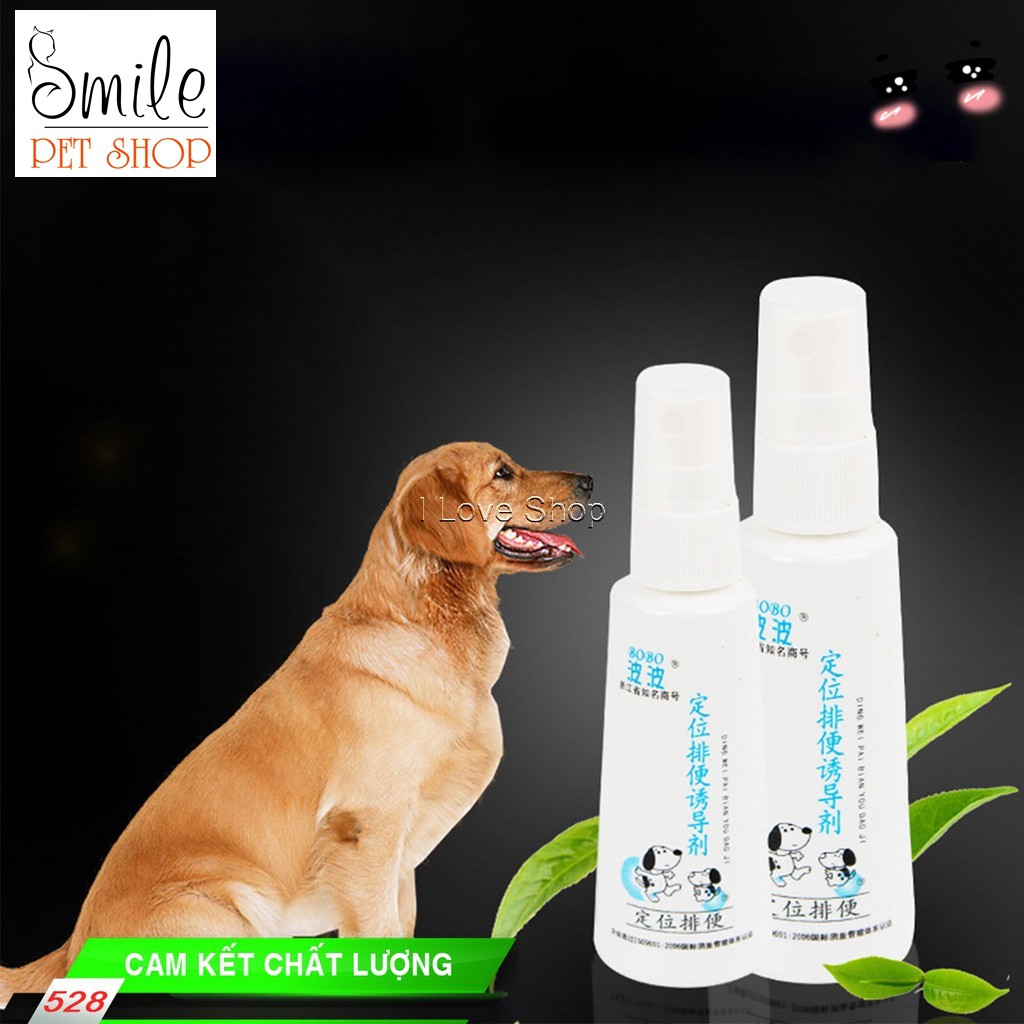 Chai xịt hướng dẫn đi vệ sinh cho chó mèo, thú cưng BoBo 60ml - Smile Pet Shop