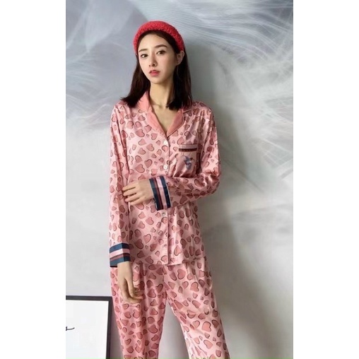 PYJAMA DÀI V S L TIM HỒNG CAO CẤP