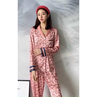 Pyjama dài v s l tim hồng cao cấp