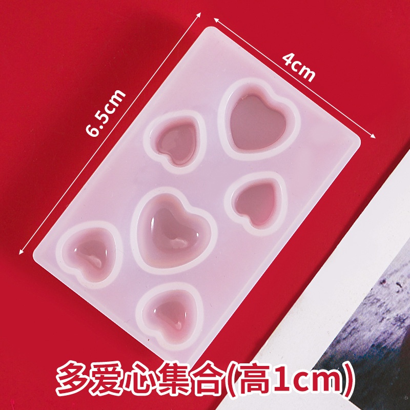 Khuôn Silicone Làm Mặt Trang Sức Nhựa Epoxy Uv Hình Mèo / Gấu / Ngôi Sao / Mặt Trăng / Trá