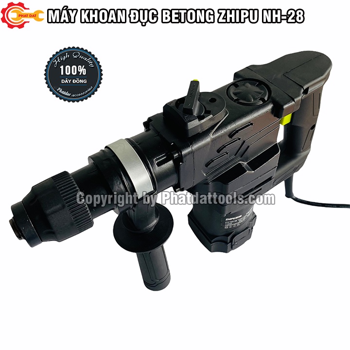 Máy Khoan Đục Bê Tông ZHIPU Z1C-NH-28  - Kèm 4 Mũi Khoan Phi 6,8,10,12 - Công Nghệ Đức - Bảo Hành 6 Tháng