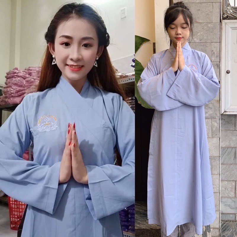 ĐỒ LAM ĐI CHÙA #Mã Freeship Xtra RP028# # Áo Tràng Kate Mịn Nam - Nữ