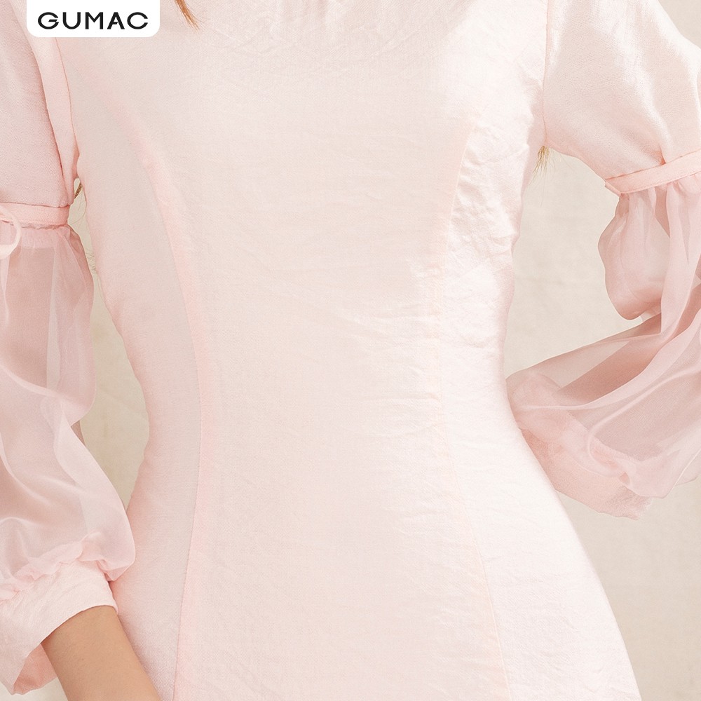 Đầm cổ tàu tay voan DA10120 GUMAC | BigBuy360 - bigbuy360.vn