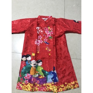 Áo dài cách tân bé trai nút thắt ( size lẻ)