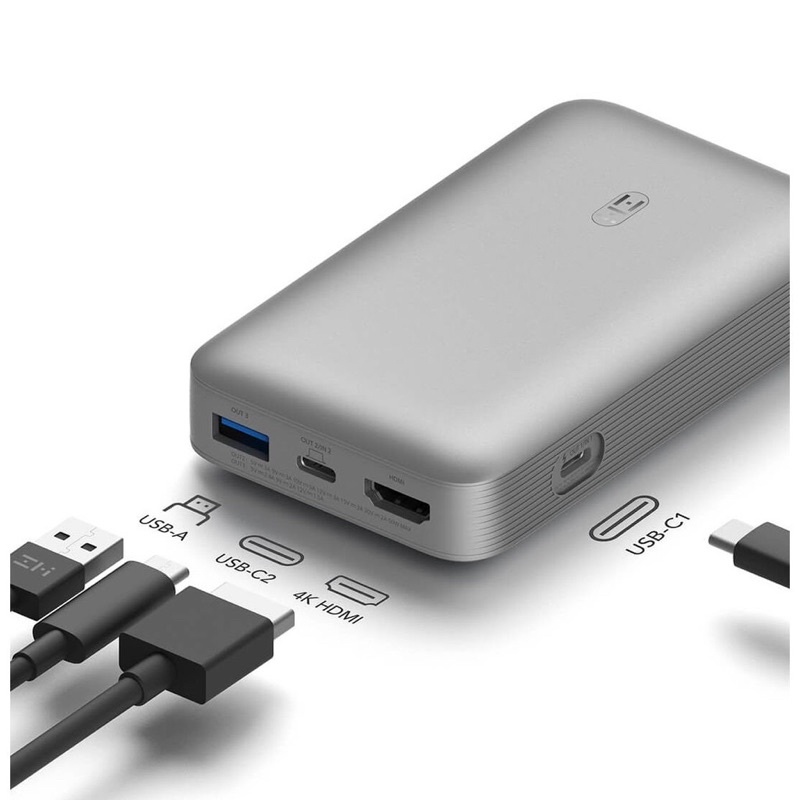 Sạc dự phòng kiêm HUB Xiaomi ZMI QB816 USB-C 1000MAH sạc nhanh 65W