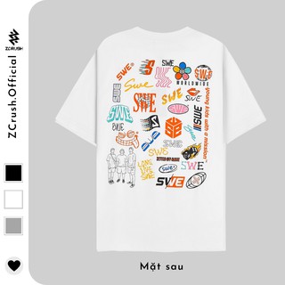 Áo Phông Unisex Form Rộng [ZCrush] Áo thun Tay Lỡ SWE Phông Nam Nữ Phong Cách Ulzzang