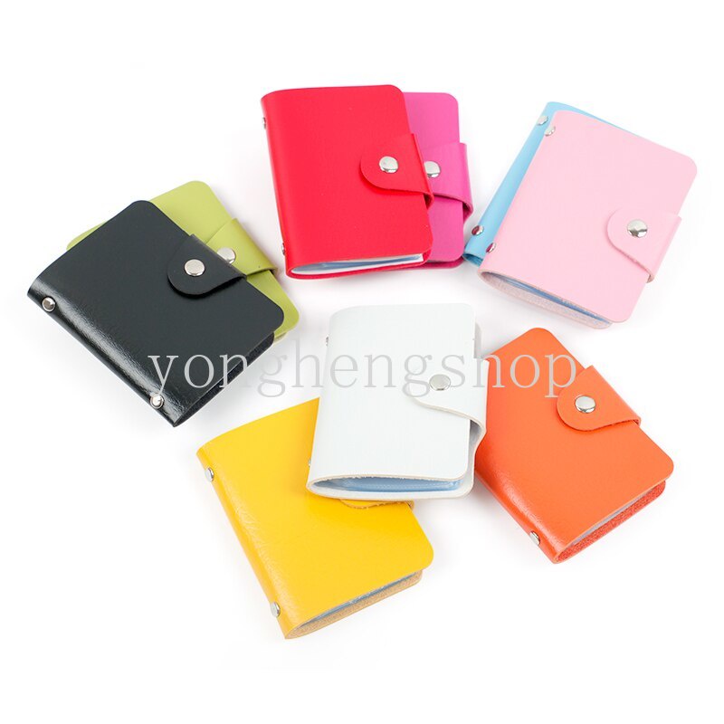 Ví Da PU Đựng Thẻ 24 Ngăn Thời Trang Cho Nam Nữ