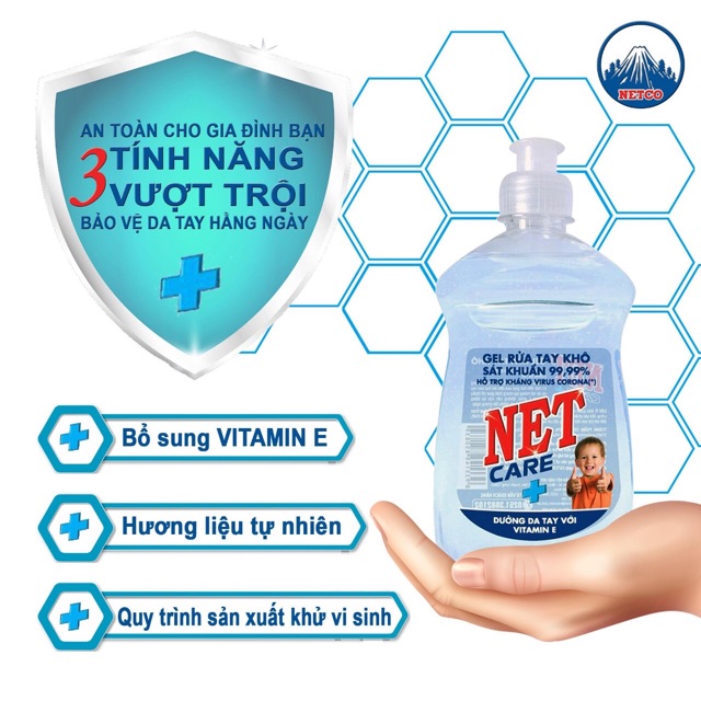 Gel Rửa Tay Khô NET sát khuẩn 99.99% 250ml | BigBuy360 - bigbuy360.vn