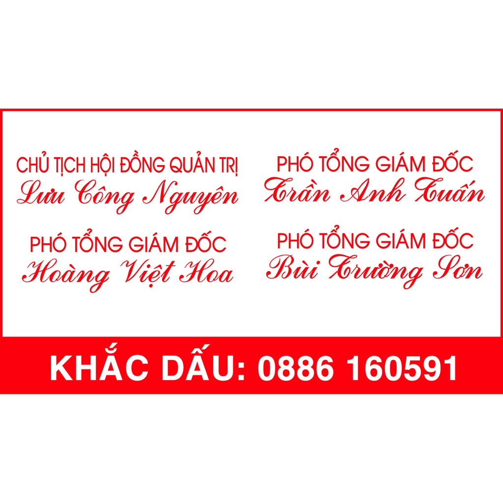 Khắc Dấu Chức Danh