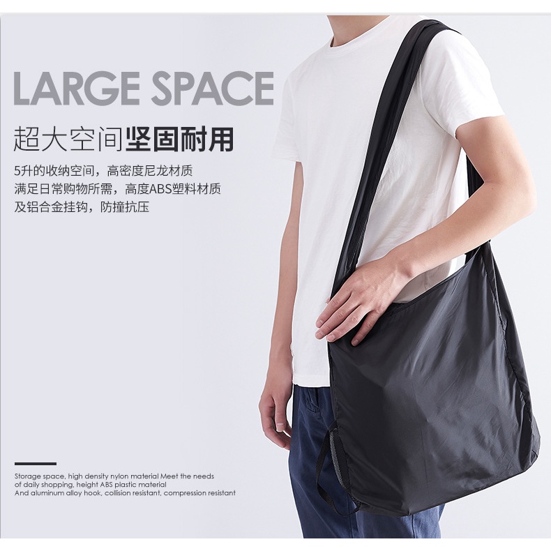 Túi nylon cuộn gọn nội địa TQ, túi đi siêu thị mua sắm tiện lợi, thân thiện môi trường.