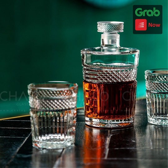 [Made in EU] Bình rượu thuỷ tinh Libbey Radiant Whisky Decanter  - 1000ml - 827170
