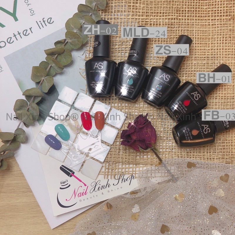 Sơn gel AS bền màu cực kì mướt 15ML - Nail Xinh Shop - Hàng Chính Hãng