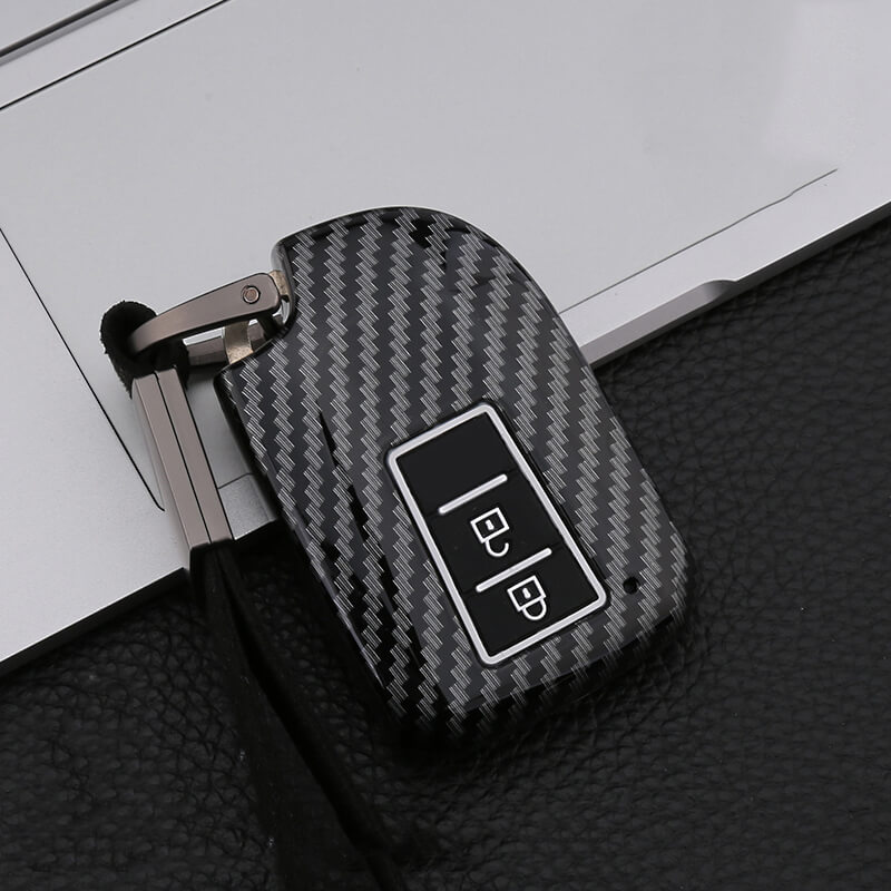 Vỏ Bảo Vệ Chìa Khóa Xe Hơi Toyota All-New Yaris 2018-2020 Bằng Sợi Carbon + Silicon