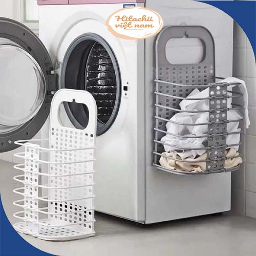 Giỏ đựng đồ treo tường gấp gọn thông minh tiện lợi, Giỏ đựng quần áo đồ dùng treo tường gấp gọn thông minh đa năng