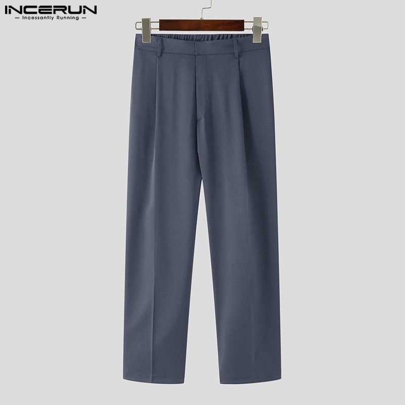 Quần dài INCERUN ống đứng phong cách cơ bản cho nam