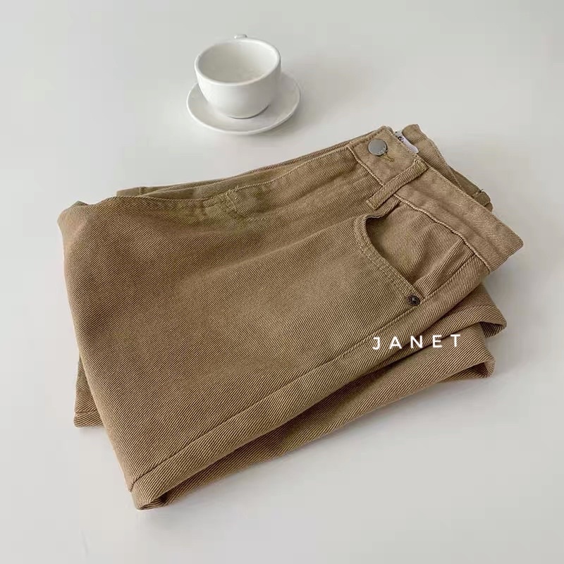 Quần ống suông màu caramel mã #Janetclothingjean 8905