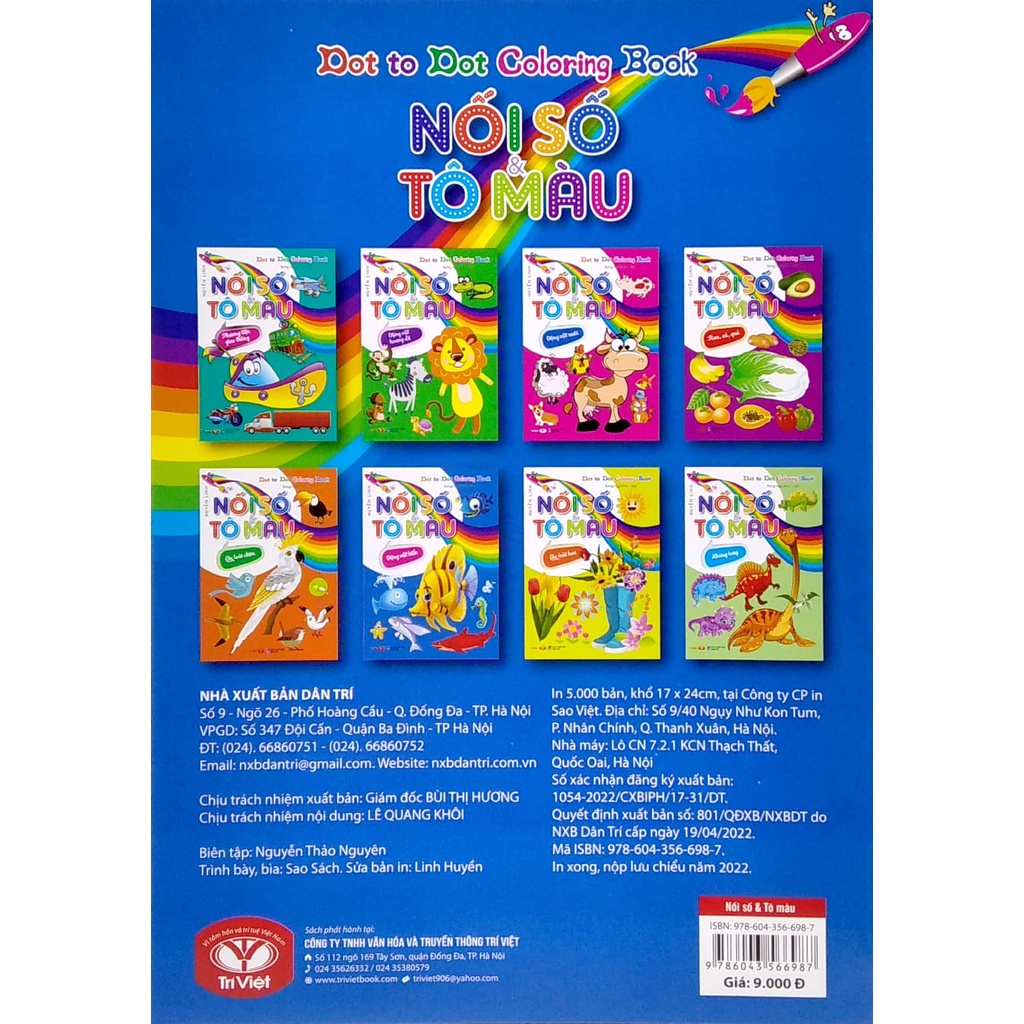 Sách Dot To Dot Coloring Book - Nối Số & Tô Màu - Động Vật Biển