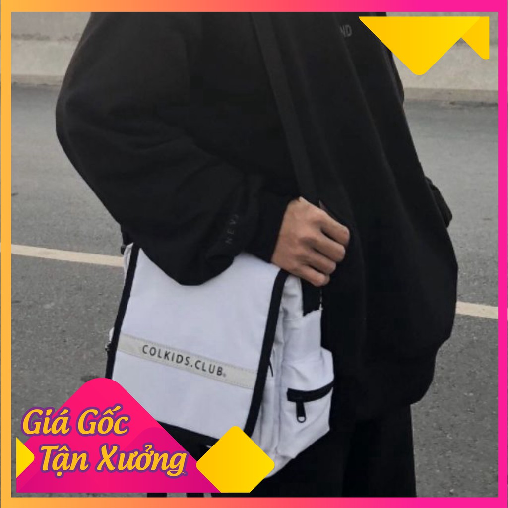 ( SALE )  Túi Đeo Chéo MINIBAG PHẢN QUANG SS2 COLKIDS.CLUBS UNISEX (Trắng/Đen)