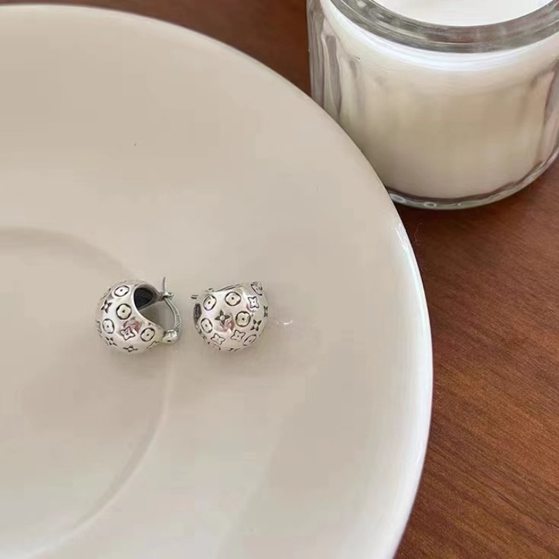 Bông tai hình cầu hoa Hàn Quốc thời trang bông tai nữ cao cấp bông tai sang trọng