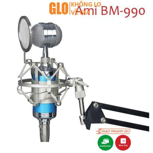 Micro Thu Âm Thanh Chuyên Nghiệp Bm990 Chính Hãng Kèm Màng Lọc