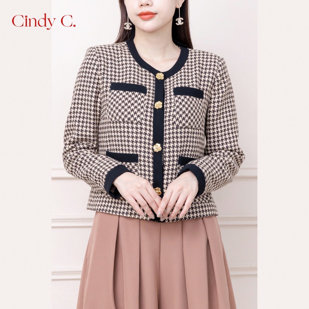 Áo khoác Rocky CINDY C chất liệu Tweed cao cấp sang trọng 864